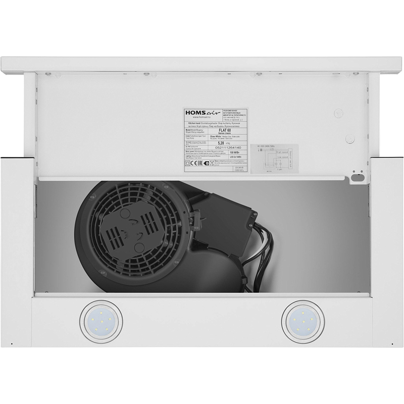HOMSAir Flat 60 Glass White
