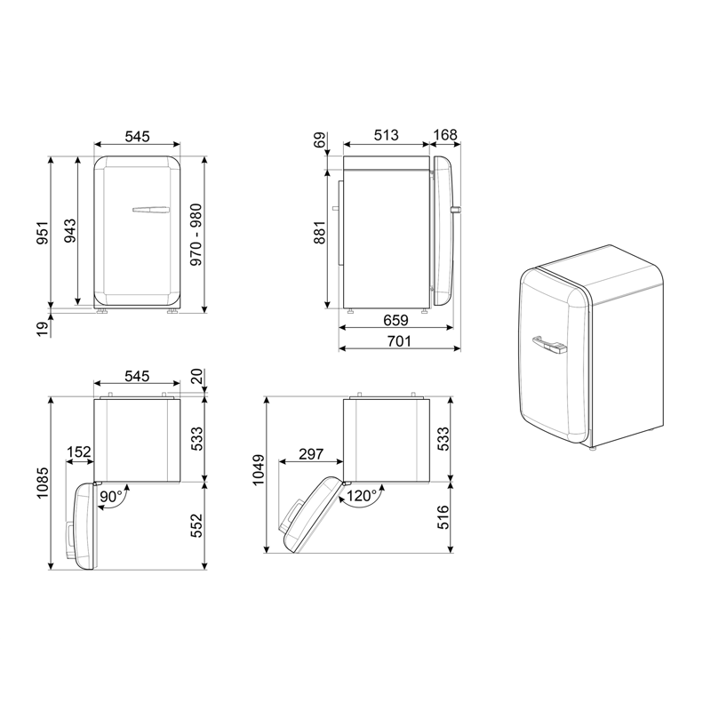 SMEG FAB10LWH6