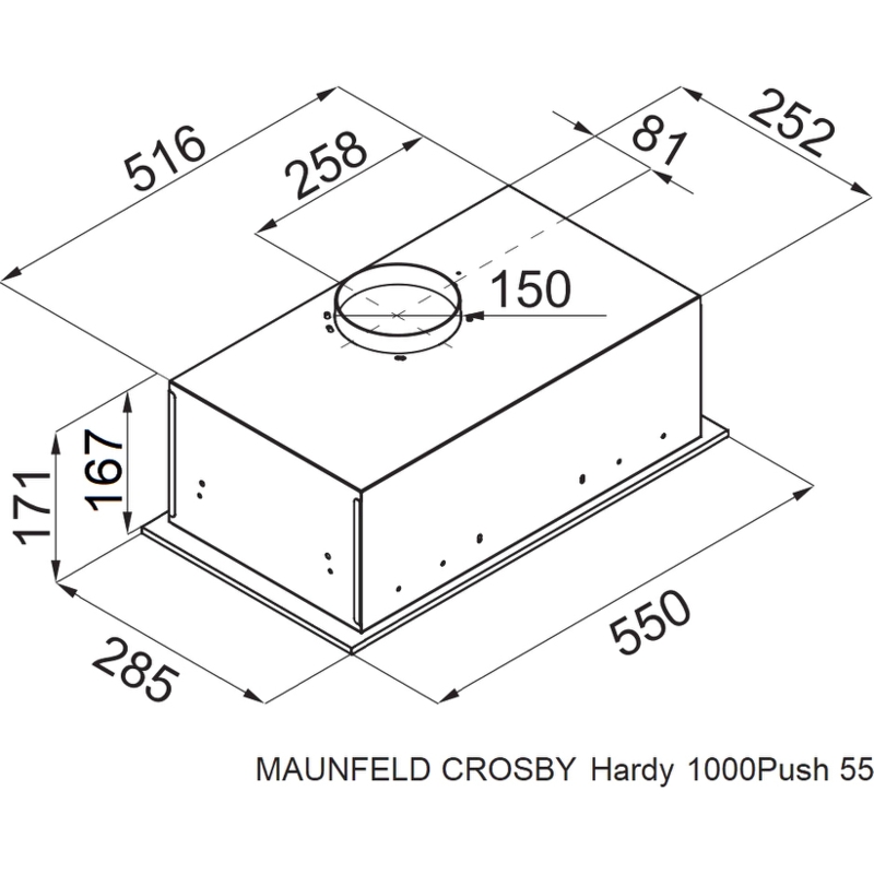Maunfeld Crosby Hardy 1000Push White