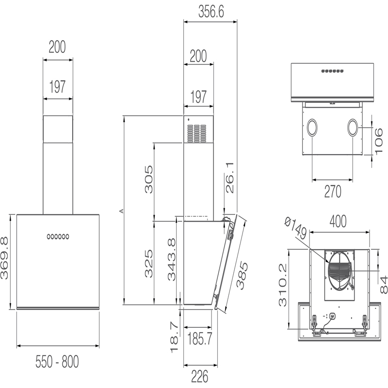 Elica JUST DRY BL/A/80-PRF0196641