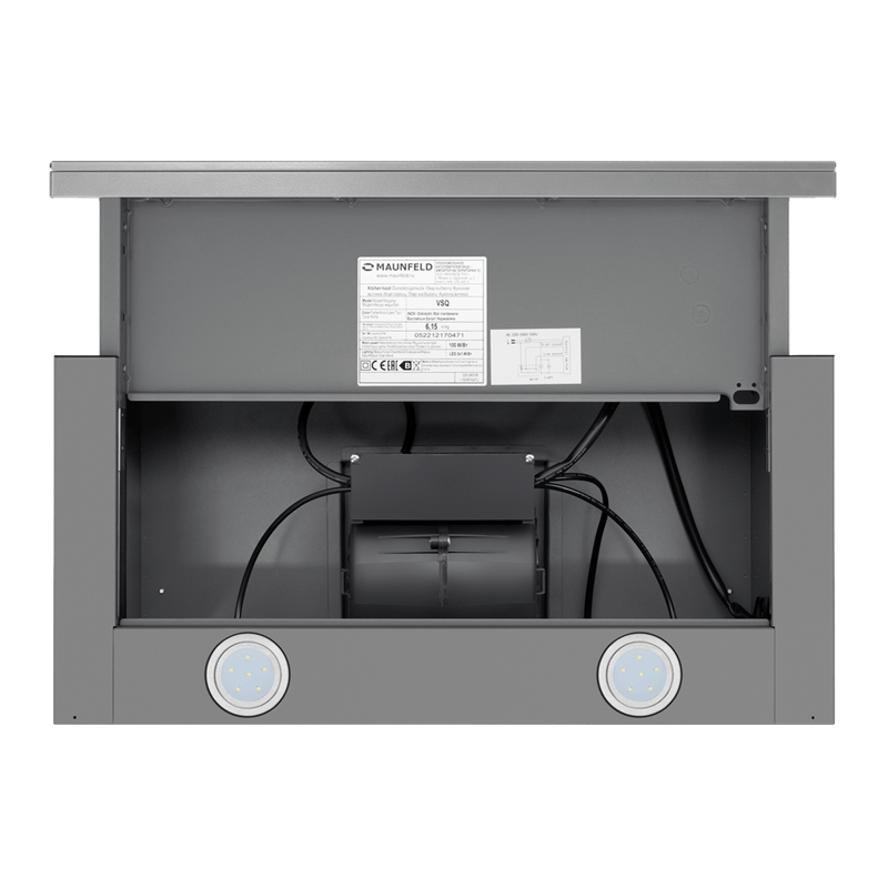 Maunfeld VSQ 60 INOX/GLASS WHITE