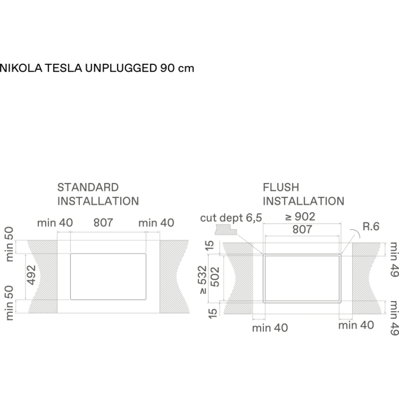 Elica NIKOLATESLA UNPLUGGED EVO BL/A/90-PRF0196324