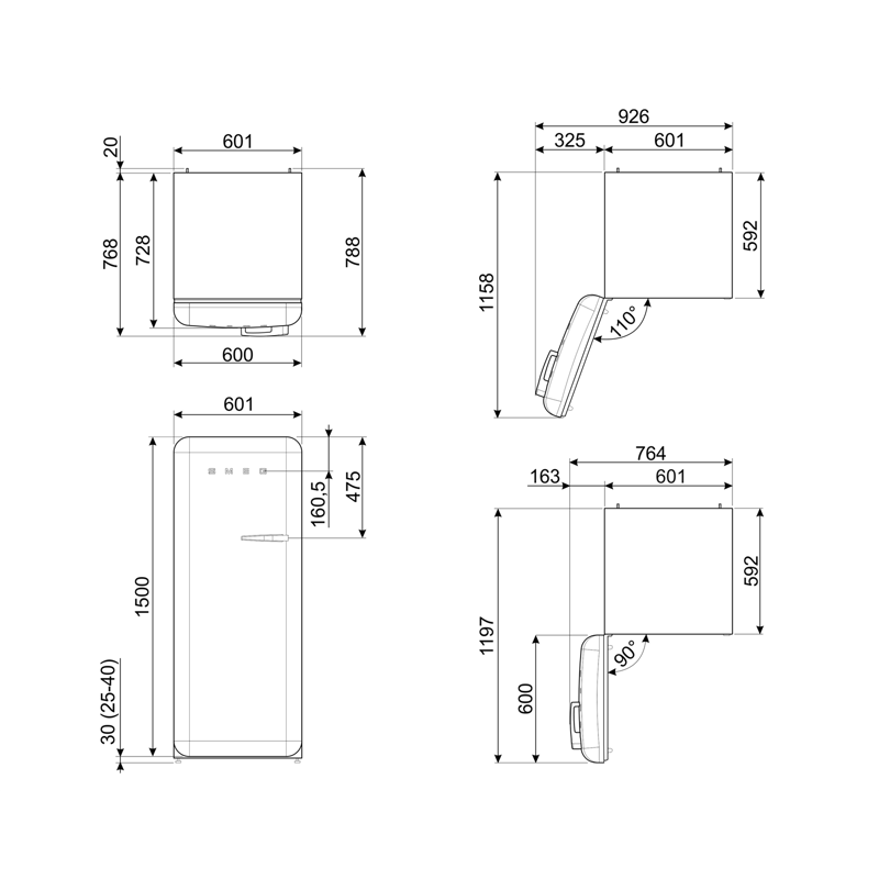 SMEG FAB28LBL6