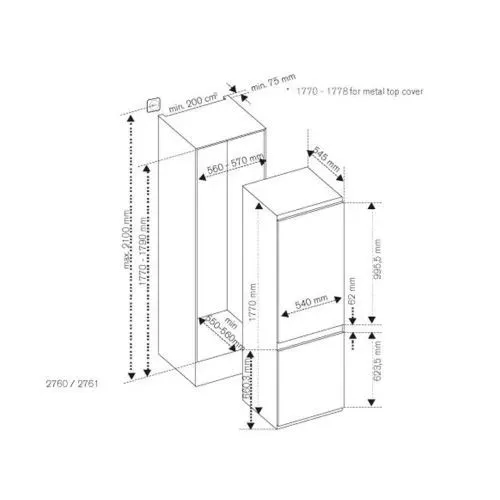 Bertazzoni REF603BBNPVC/20